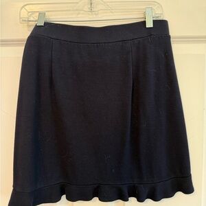 LOFT Black Knee-Length A-Line Skirt